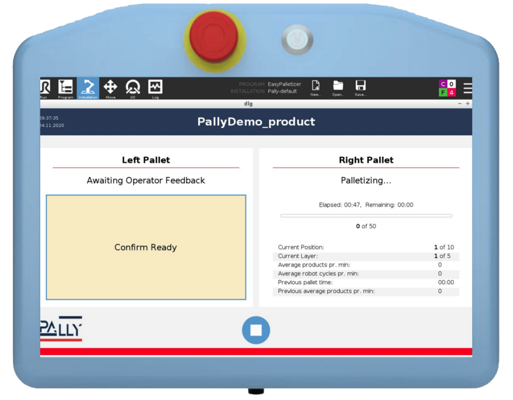 pally operators panel display