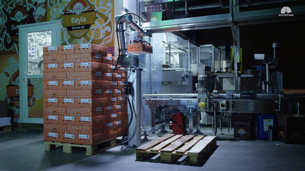 Palletizing solution at Aegir brewery using the Pally software from Rocketfarm