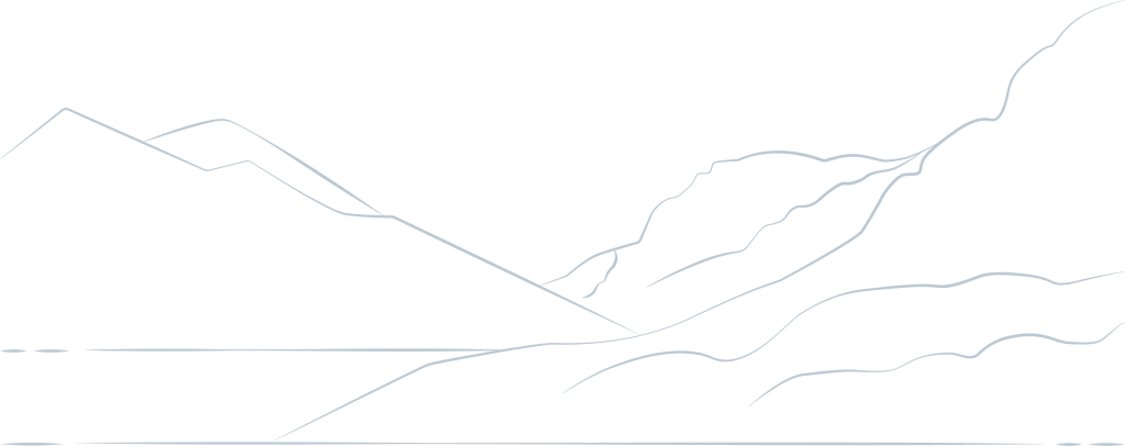 line drawing of mountains from Sogn